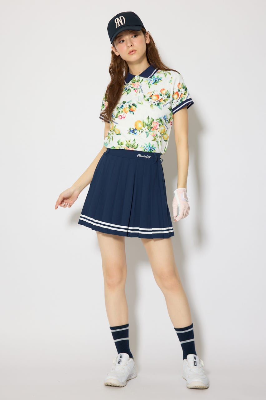 【一部店舗・WEB限定】【RIENDA GOLF】ラインプリーツフレアスカート NVY S