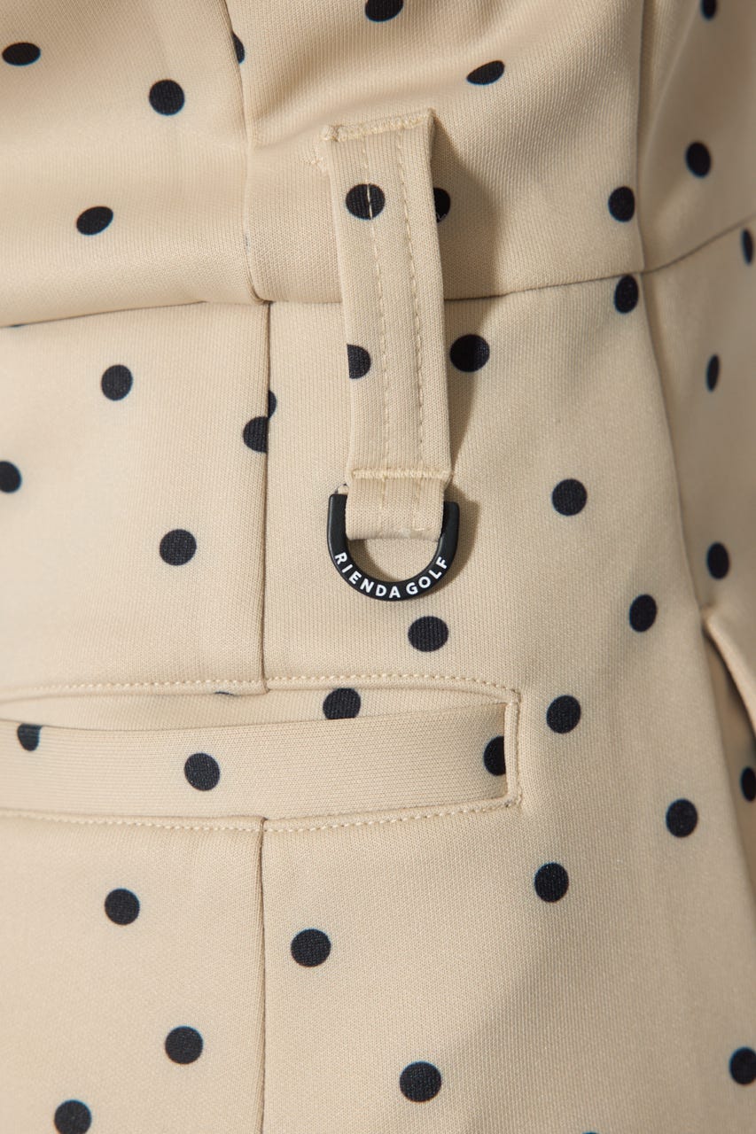 【一部店舗・WEB限定】【RIENDA GOLF】バックリボンフリルスリーブワンピース BEG S