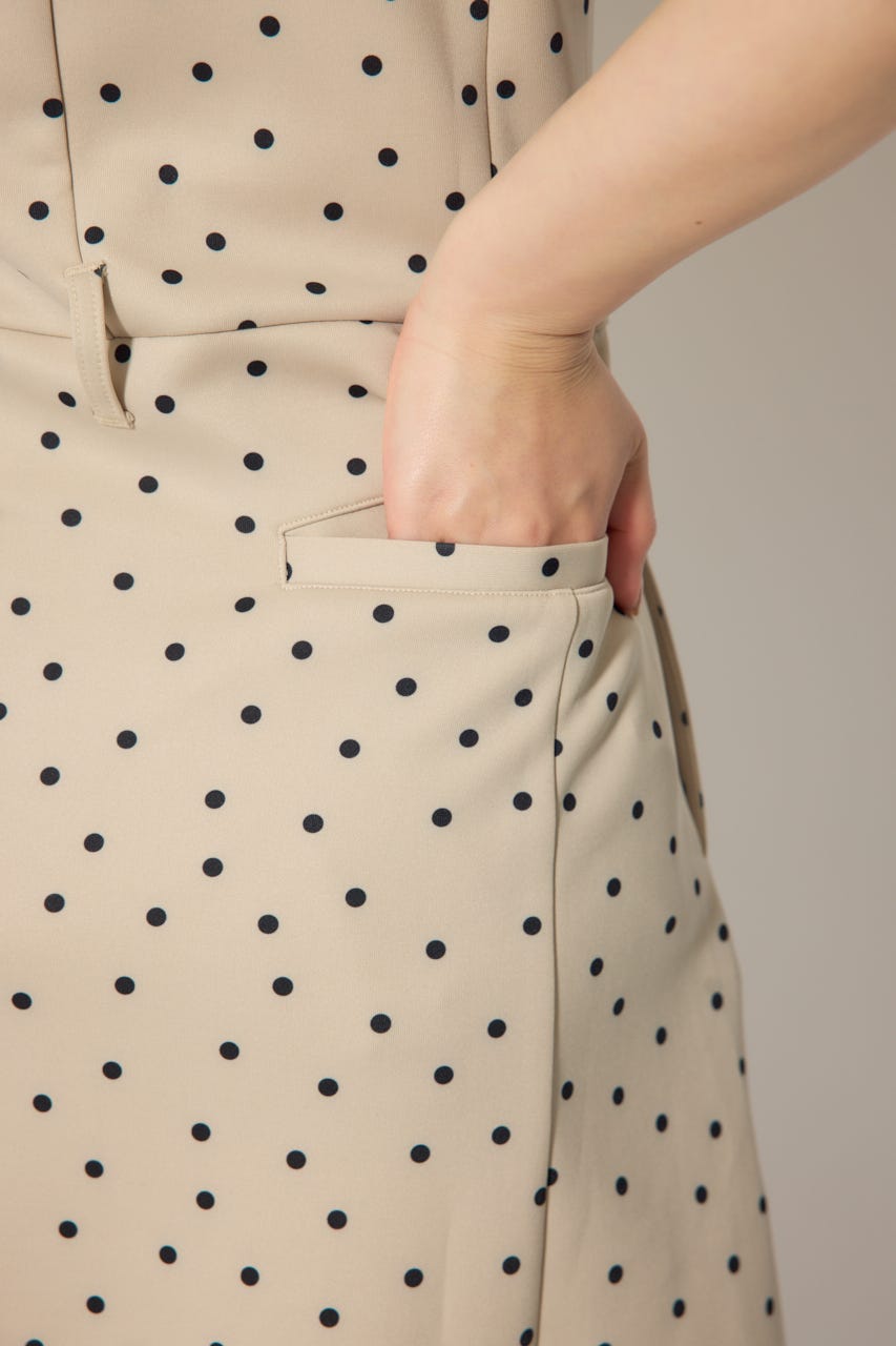 【一部店舗・WEB限定】【RIENDA GOLF】バックリボンフリルスリーブワンピース BEG S