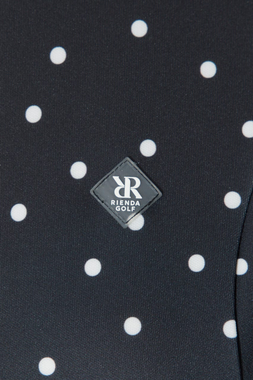 【一部店舗・WEB限定】【RIENDA GOLF】バックリボンフリルスリーブワンピース BLK S