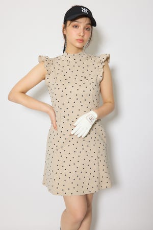 【一部店舗・WEB限定】【RIENDA GOLF】バックリボンフリルスリーブワンピース