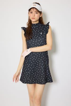 【一部店舗・WEB限定】【RIENDA GOLF】バックリボンフリルスリーブワンピース