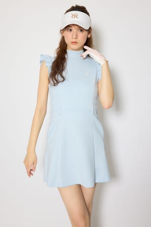 【一部店舗・WEB限定】【RIENDA GOLF】バックリボンフリルスリーブワンピース