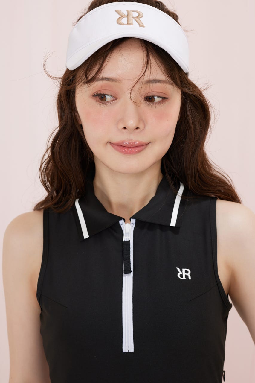 【一部店舗・WEB限定】【RIENDA GOLF】RFLG×RND HAIFZIP PLEATEDカットワンピース BLK M