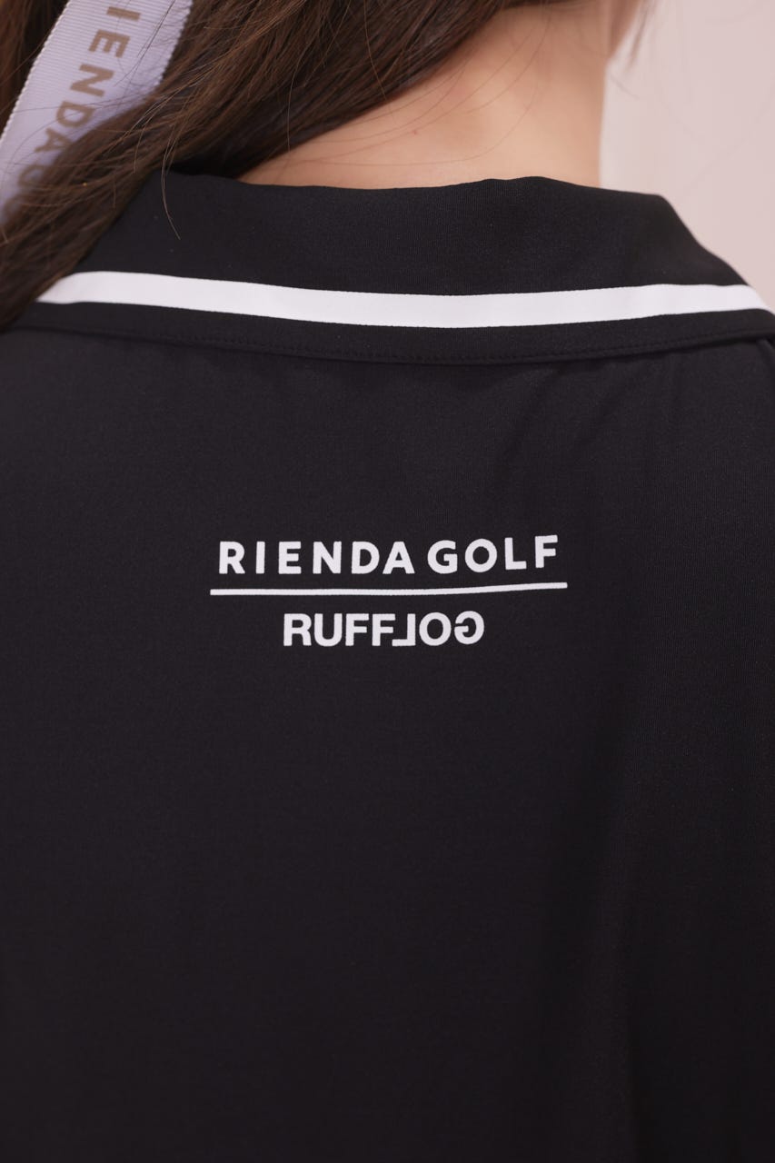 【一部店舗・WEB限定】【RIENDA GOLF】RFLG×RND HAIFZIP PLEATEDカットワンピース BLK M