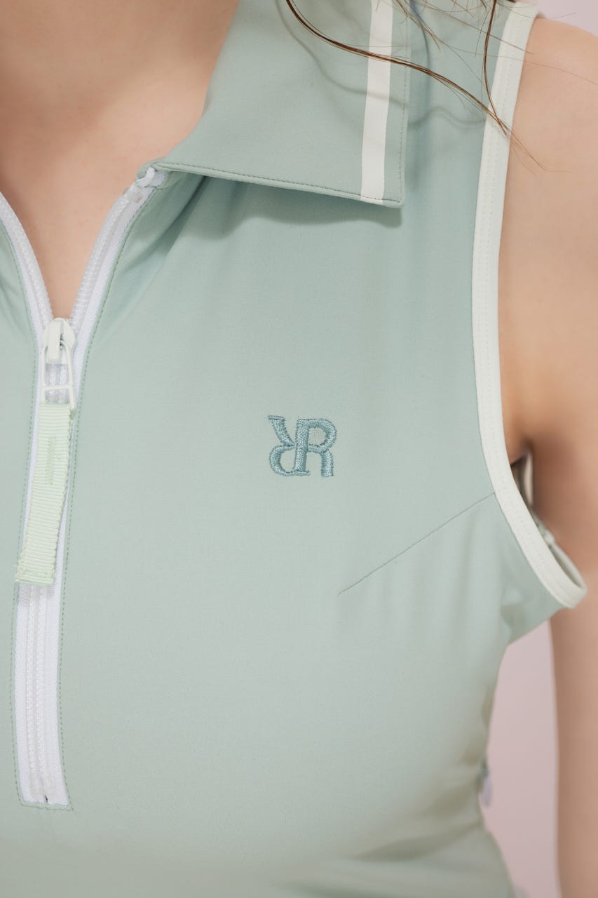 【一部店舗・WEB限定】【RIENDA GOLF】RFLG×RND HAIFZIP PLEATEDカットワンピース MINT M