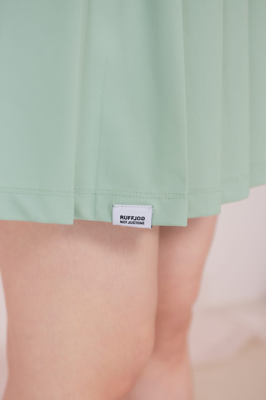 【一部店舗・WEB限定】【RIENDA GOLF】RFLG×RND HAIFZIP PLEATEDカットワンピース MINT M