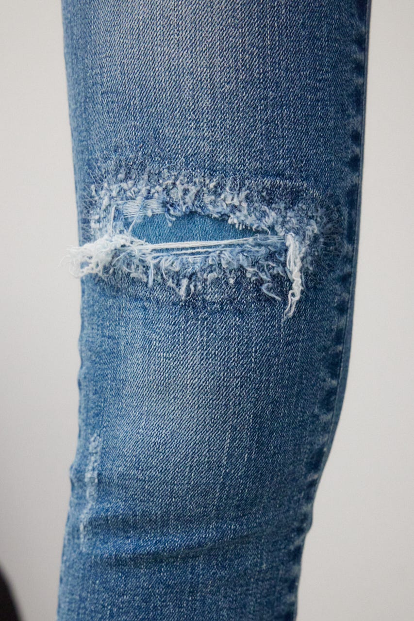 AZUL DENIM リペアスキニーデニム BLU L