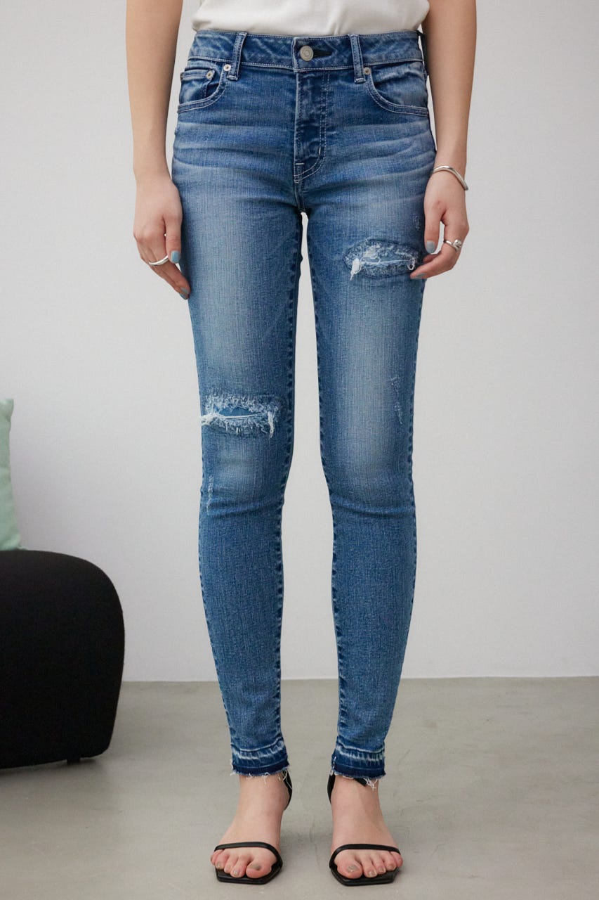 貴重⭐️MOUSSY スキニーデニム ダークブルー MOUSSY スキニーデニム ダークブルー - メルカリ