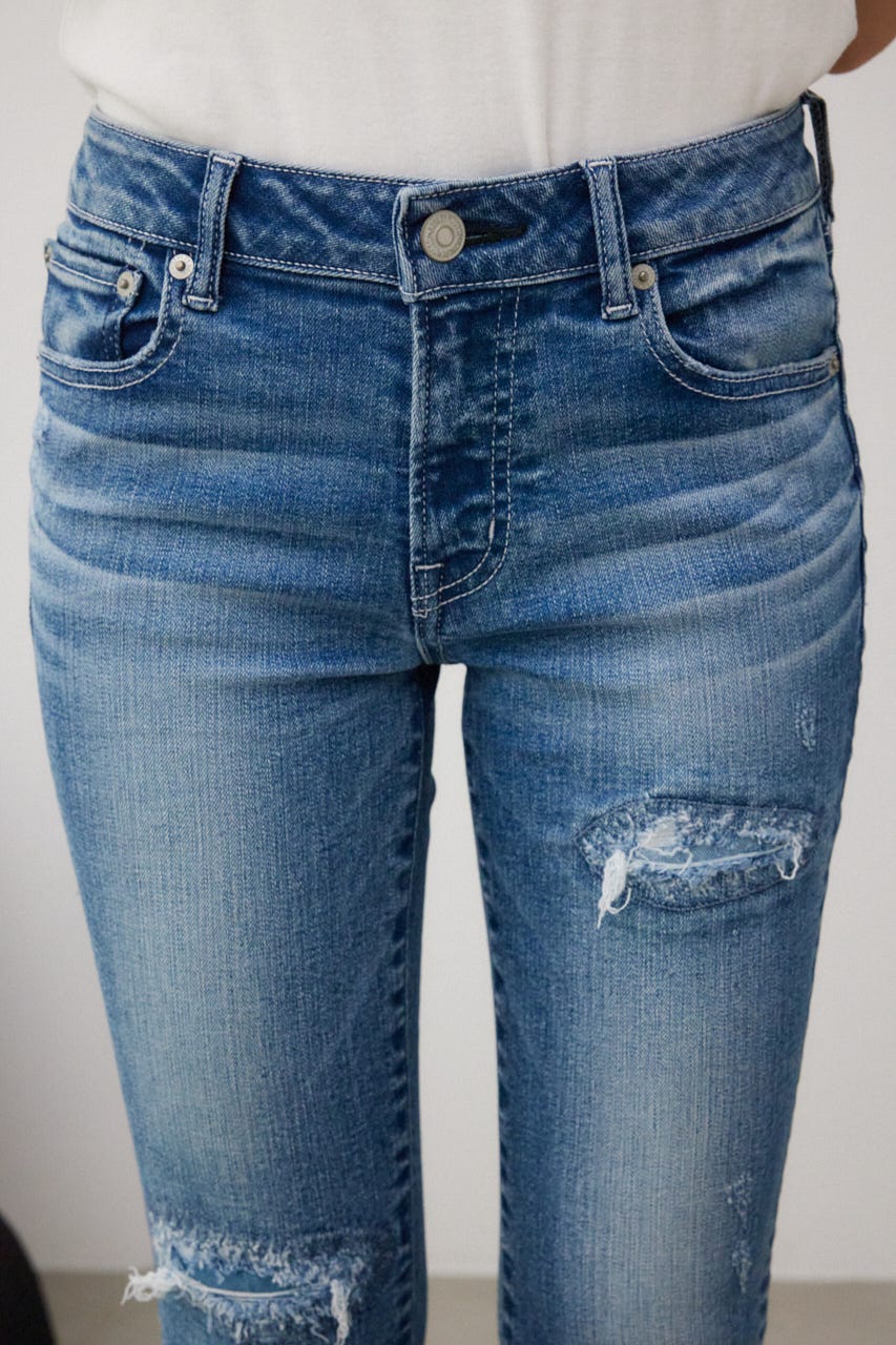 AZUL DENIM リペアスキニーデニム BLU L