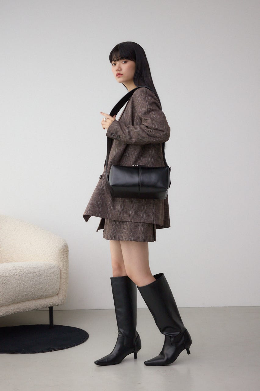 【WEB限定】スクエアショルダーバッグ BLK FREE