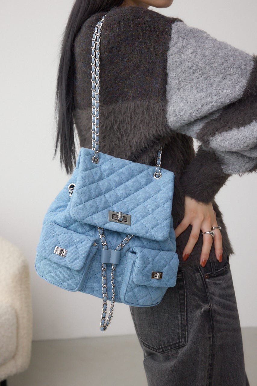 【WEB限定】3WAYキルティングリュック BLU FREE