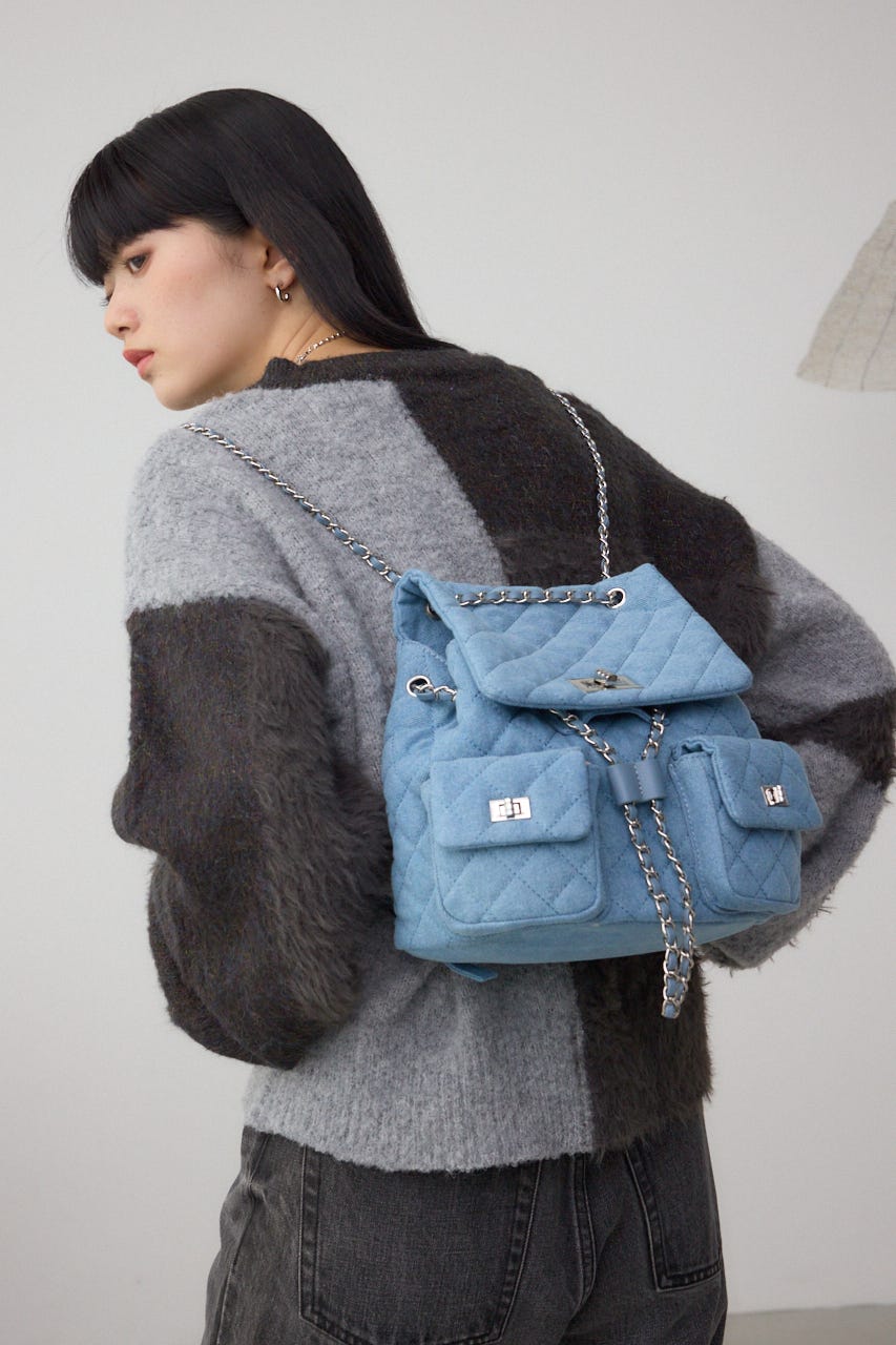 【WEB限定】3WAYキルティングリュック BLU FREE