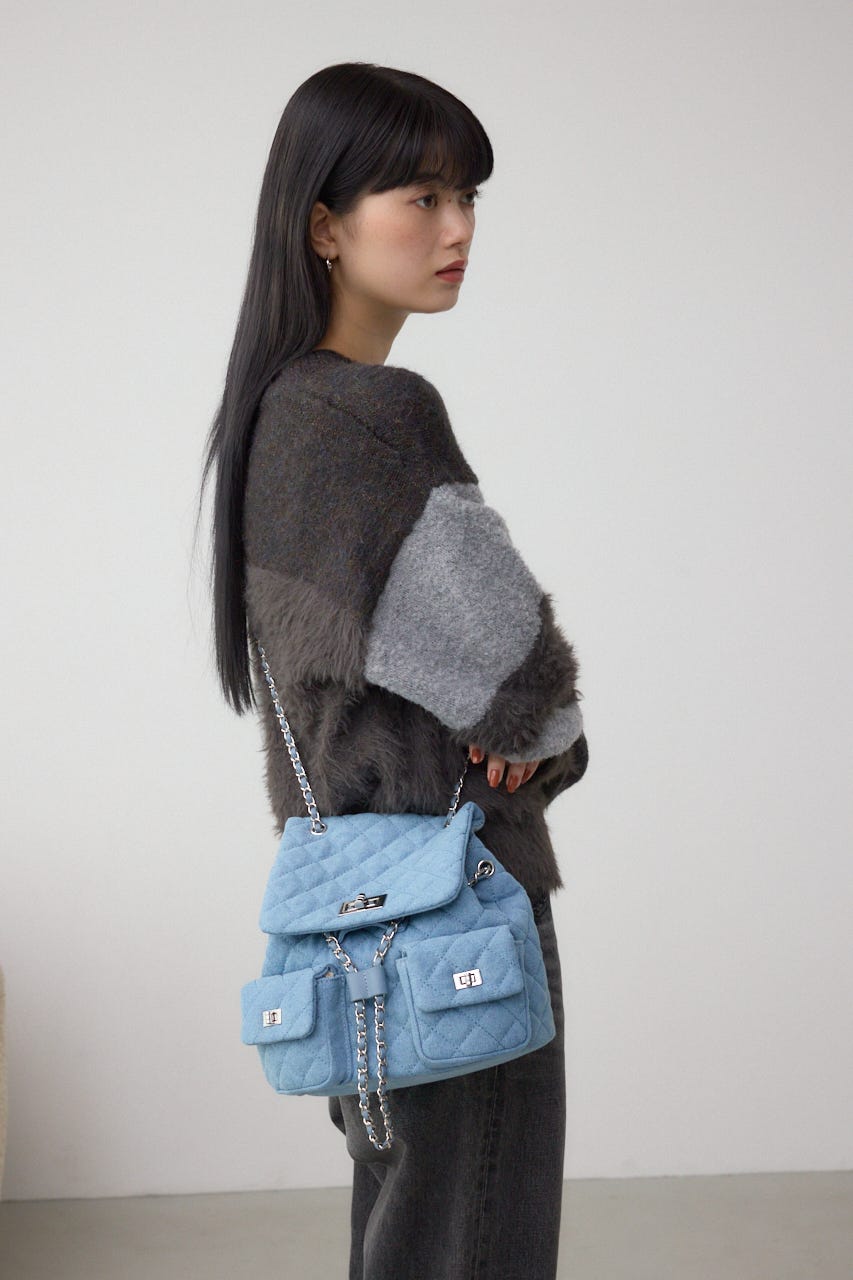 【WEB限定】3WAYキルティングリュック BLU FREE