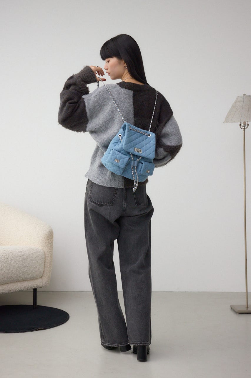 【WEB限定】3WAYキルティングリュック BLU FREE