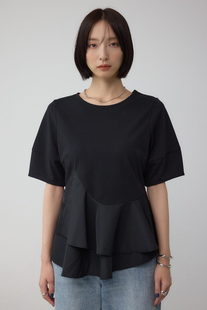 AZUL BY MOUSSY | ペプラムカットフレアトップス (Tシャツ