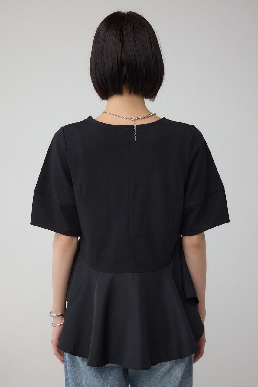ペプラムカットフレアトップス BLK FREE