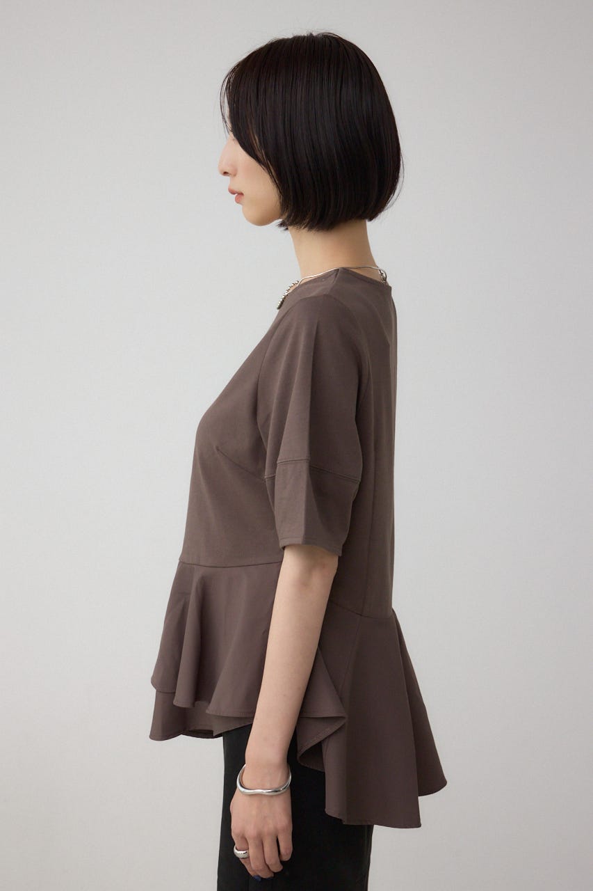 ペプラムカットフレアトップス BRN FREE