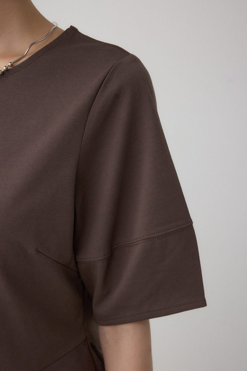 ペプラムカットフレアトップス BRN FREE