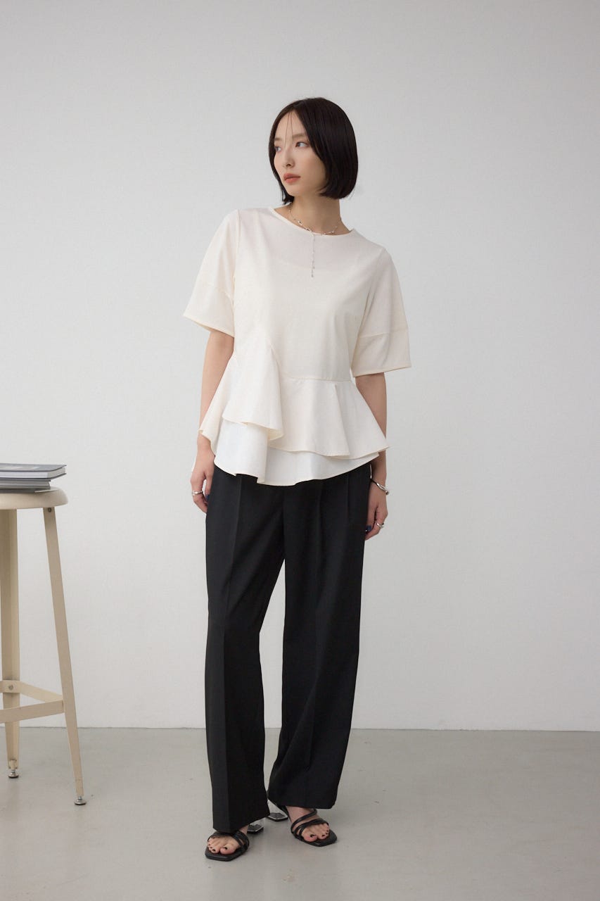 AZUL BY MOUSSY | ペプラムカットフレアトップス (Tシャツ