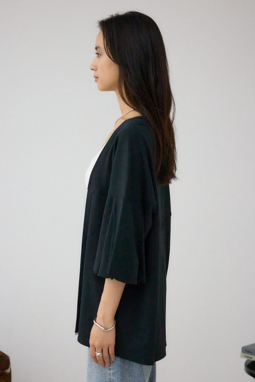 ドロストトッパーカーディガン BLK FREE