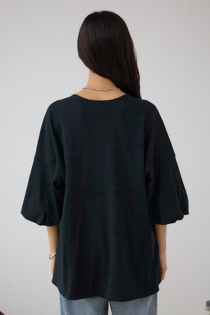 ドロストトッパーカーディガン BLK FREE