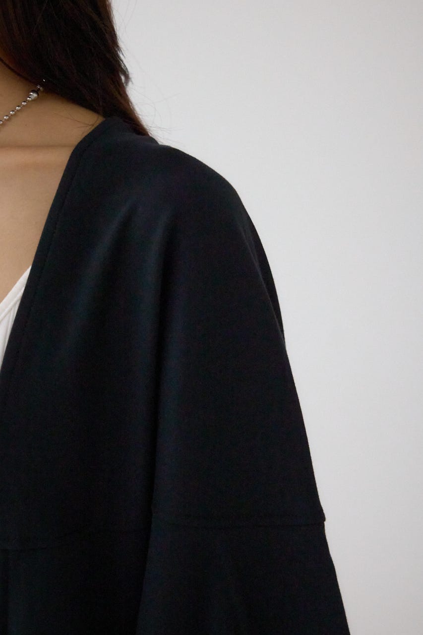 ドロストトッパーカーディガン BLK FREE