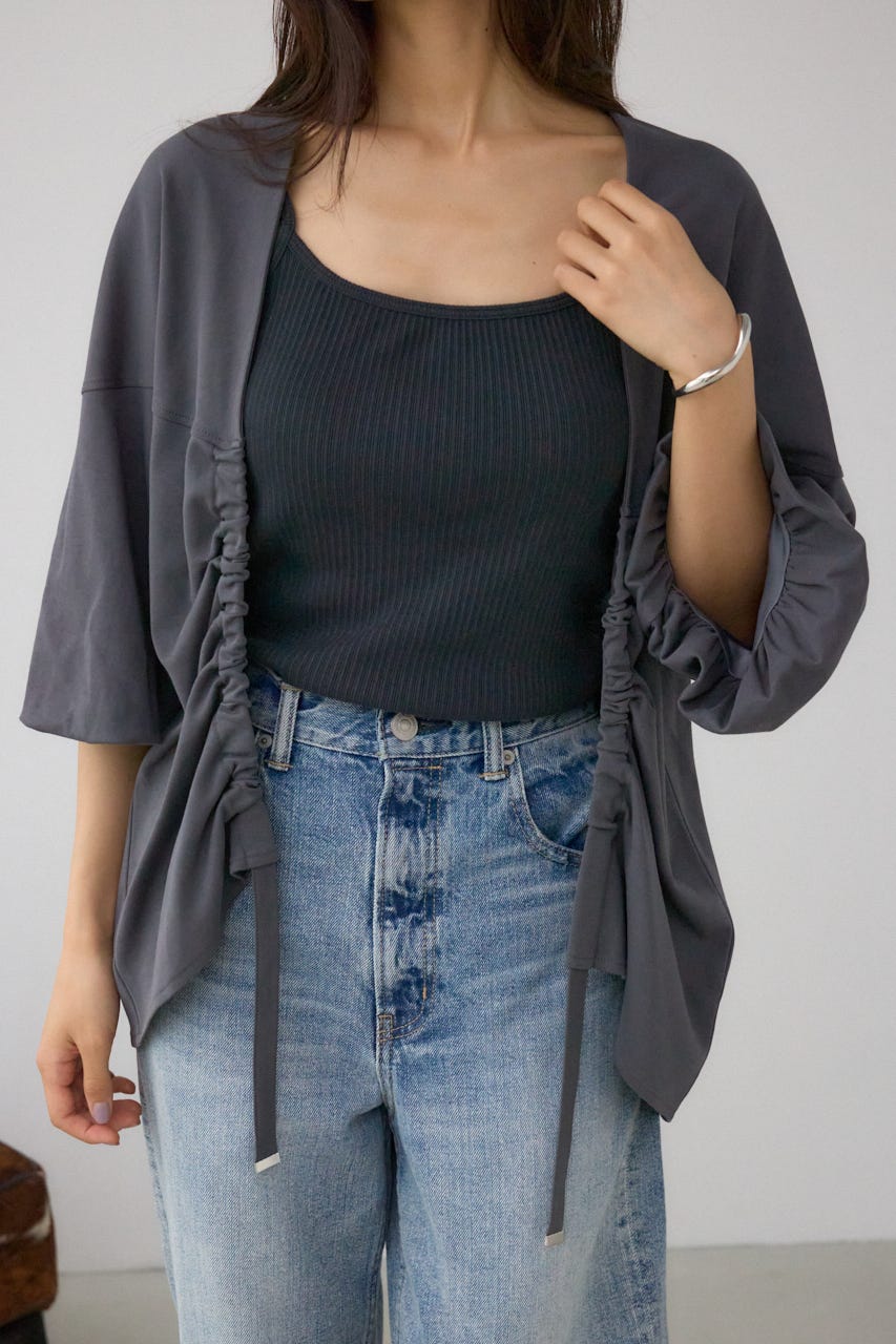 ドロストトッパーカーディガン C.GRY FREE