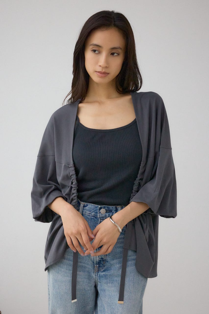 ドロストトッパーカーディガン C.GRY FREE