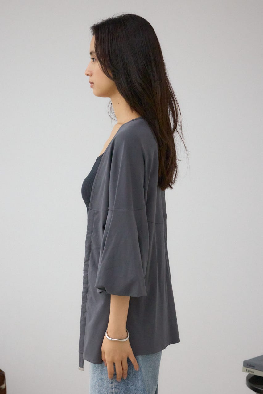 ドロストトッパーカーディガン C.GRY FREE