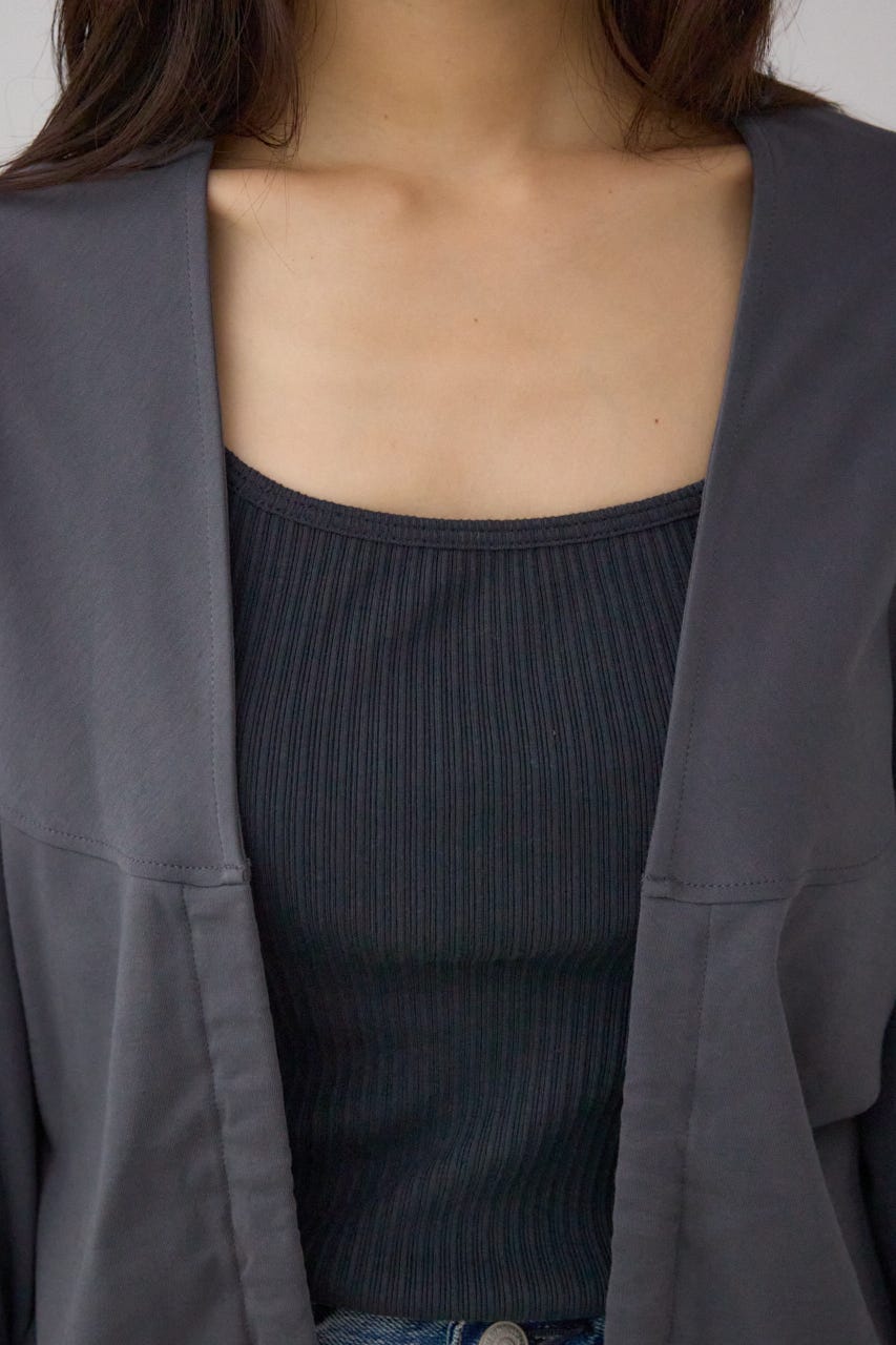 ドロストトッパーカーディガン C.GRY FREE