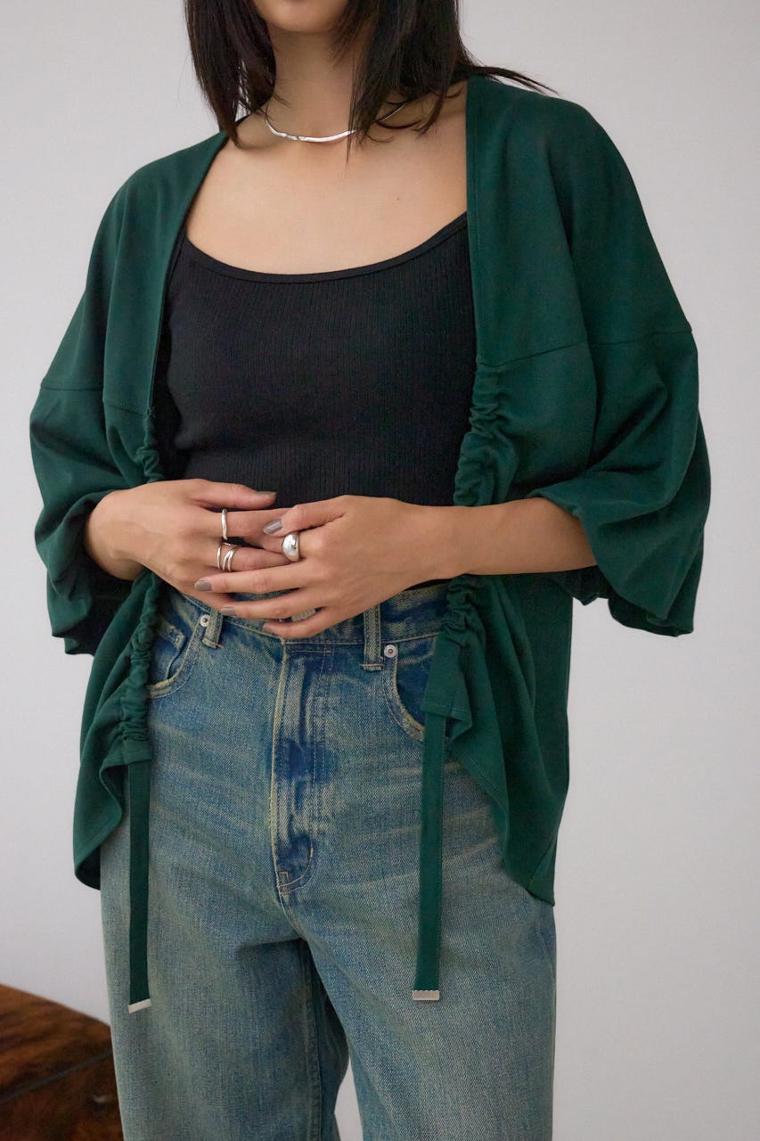 ドロストトッパーカーディガン D/GRN FREE