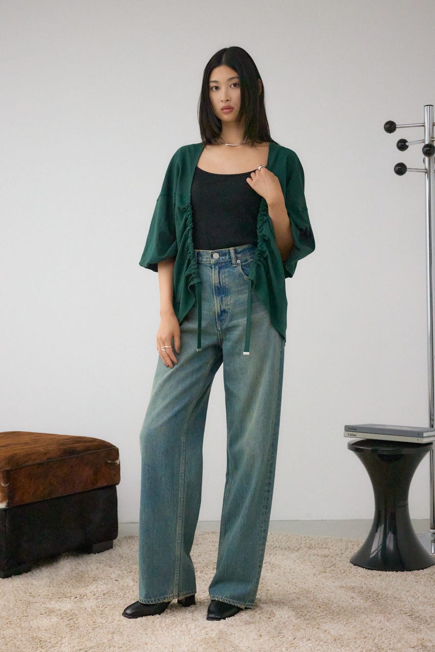 ドロストトッパーカーディガン D/GRN FREE