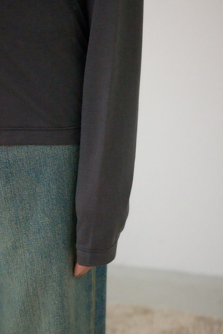 シアーロングスリーブTシャツ C.GRY FREE