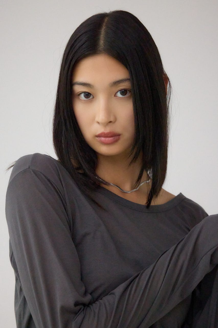 シアーロングスリーブTシャツ C.GRY FREE