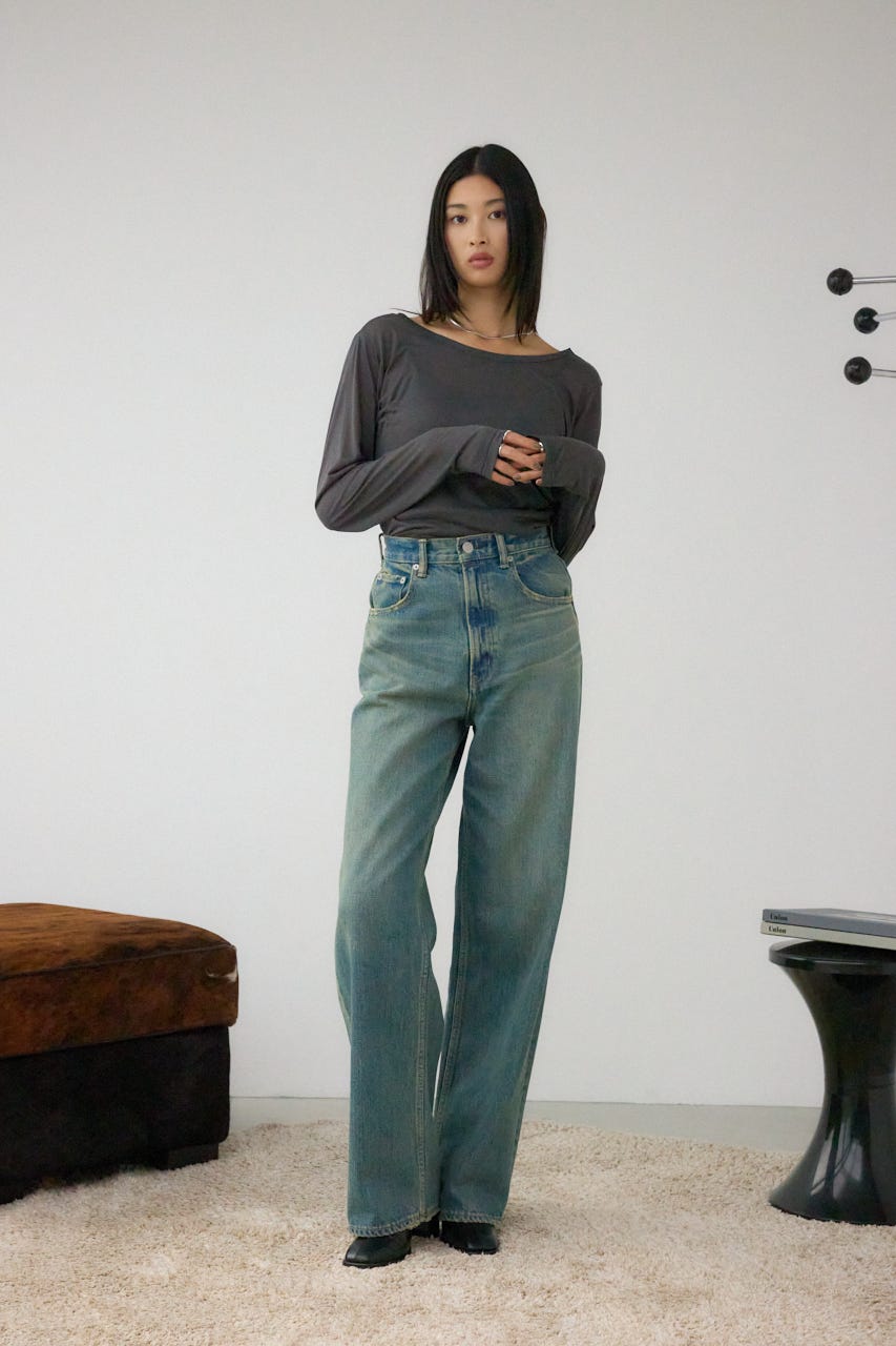 シアーロングスリーブTシャツ C.GRY FREE