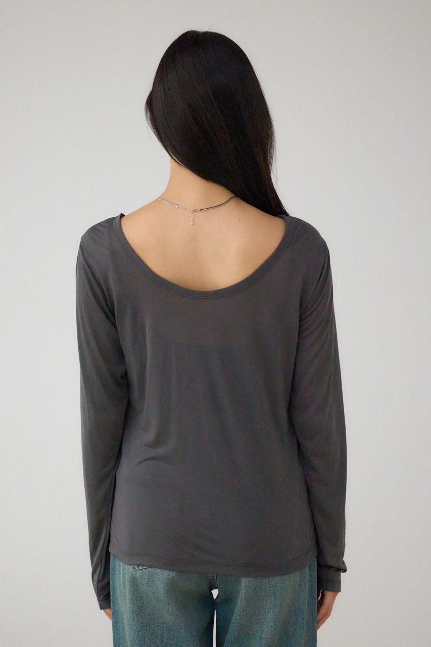 シアーロングスリーブTシャツ C.GRY FREE