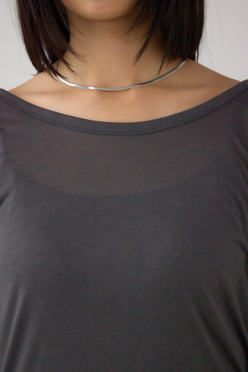 シアーロングスリーブTシャツ C.GRY FREE