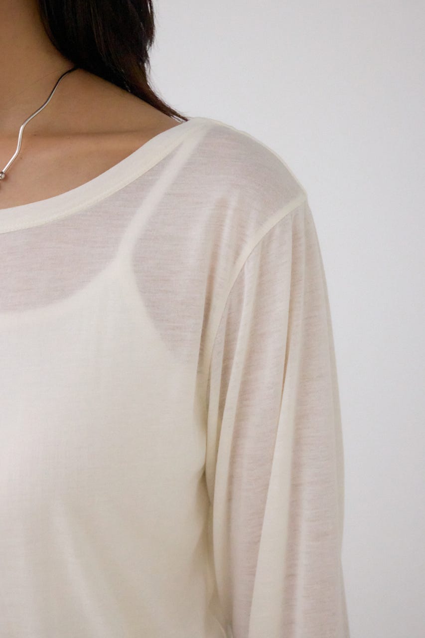 シアーロングスリーブTシャツ IVOY FREE