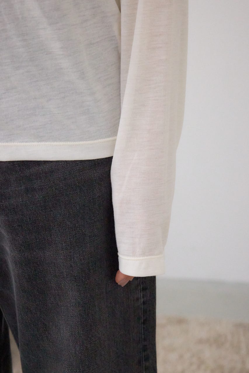 シアーロングスリーブTシャツ IVOY FREE