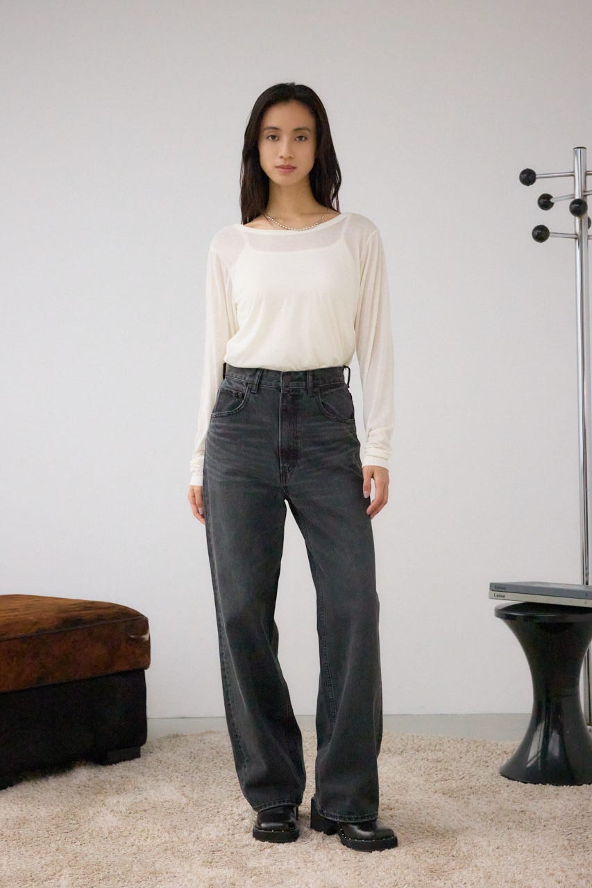 シアーロングスリーブTシャツ IVOY FREE