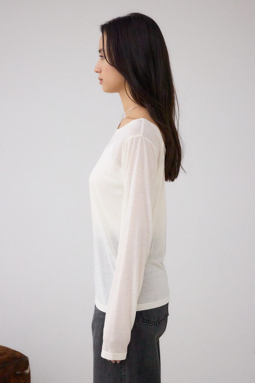シアーロングスリーブTシャツ IVOY FREE