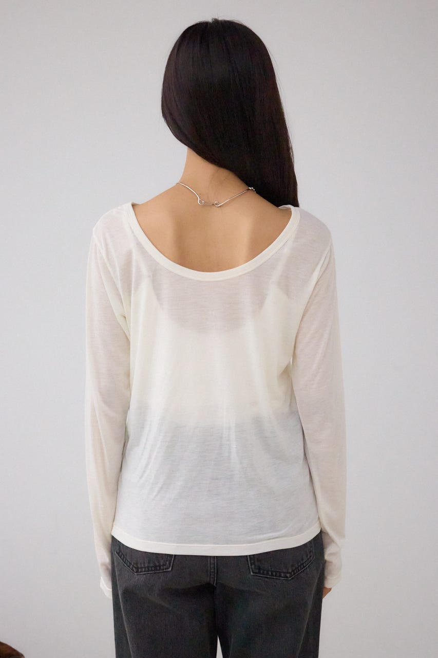 シアーロングスリーブTシャツ IVOY FREE