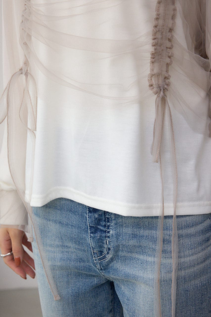 チュールレイヤードトップス IVOY FREE