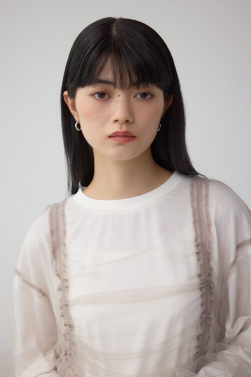 チュールレイヤードトップス IVOY FREE