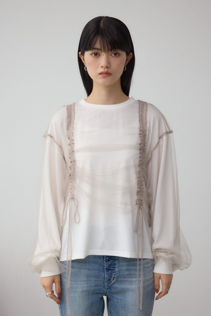 チュールレイヤードトップス IVOY FREE
