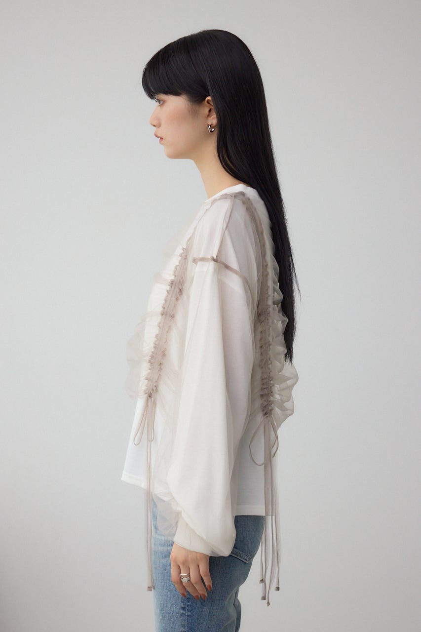 チュールレイヤードトップス IVOY FREE