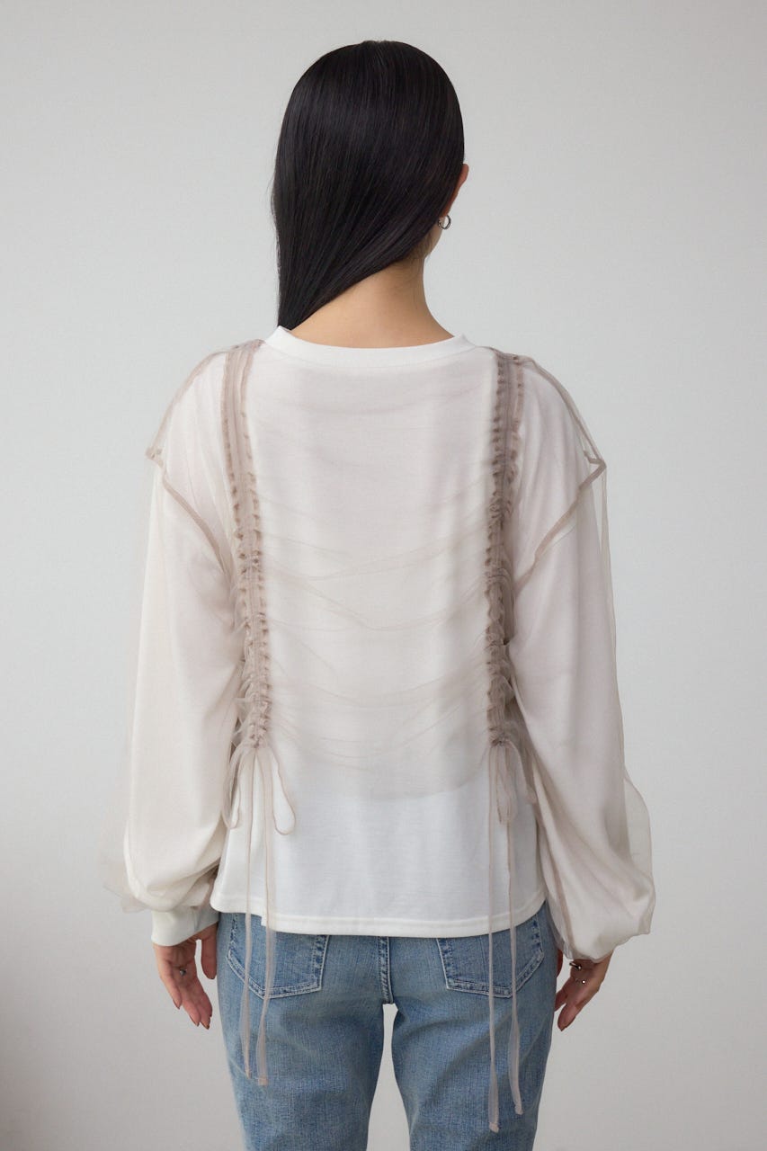 チュールレイヤードトップス IVOY FREE