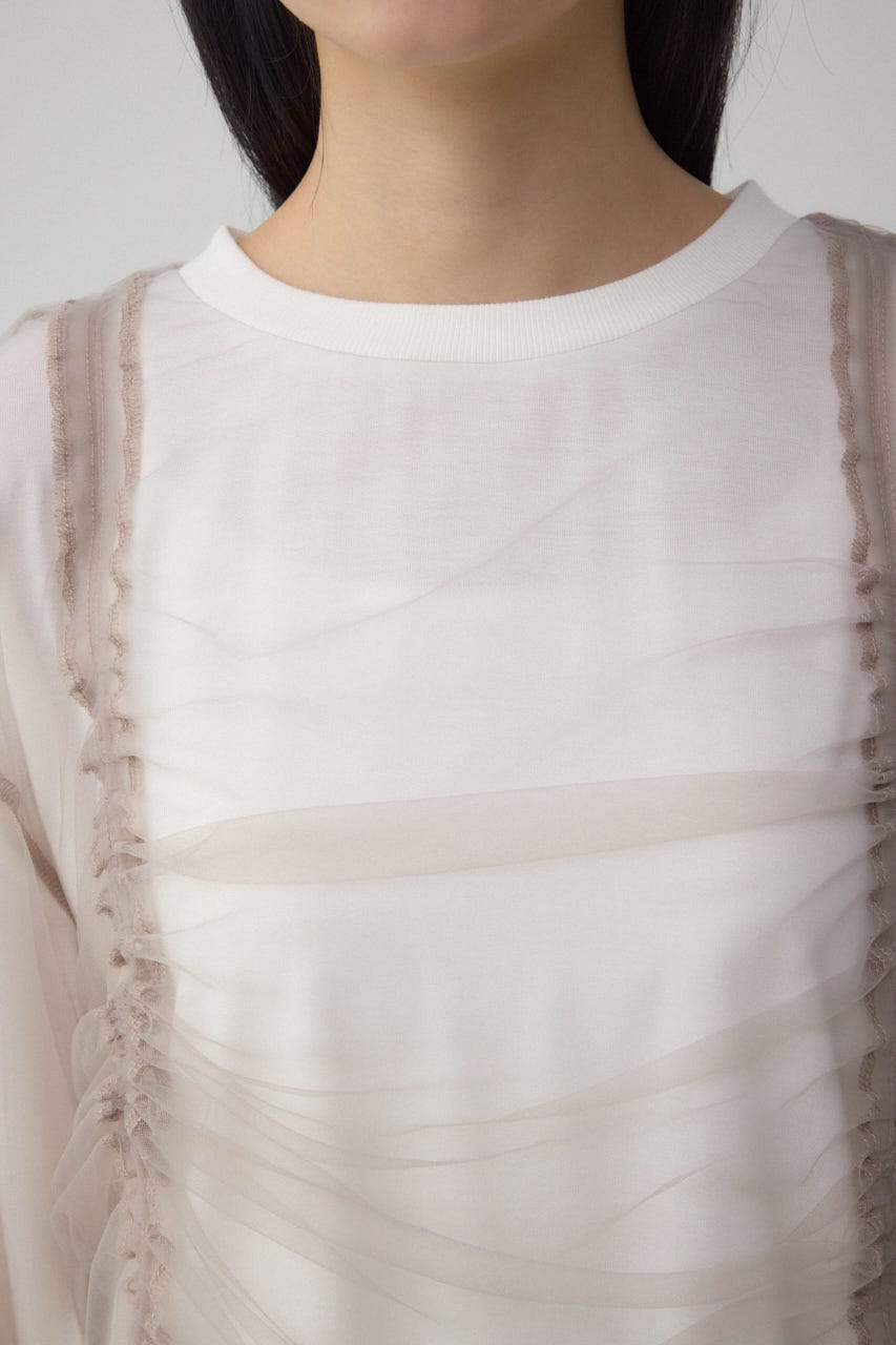 チュールレイヤードトップス IVOY FREE