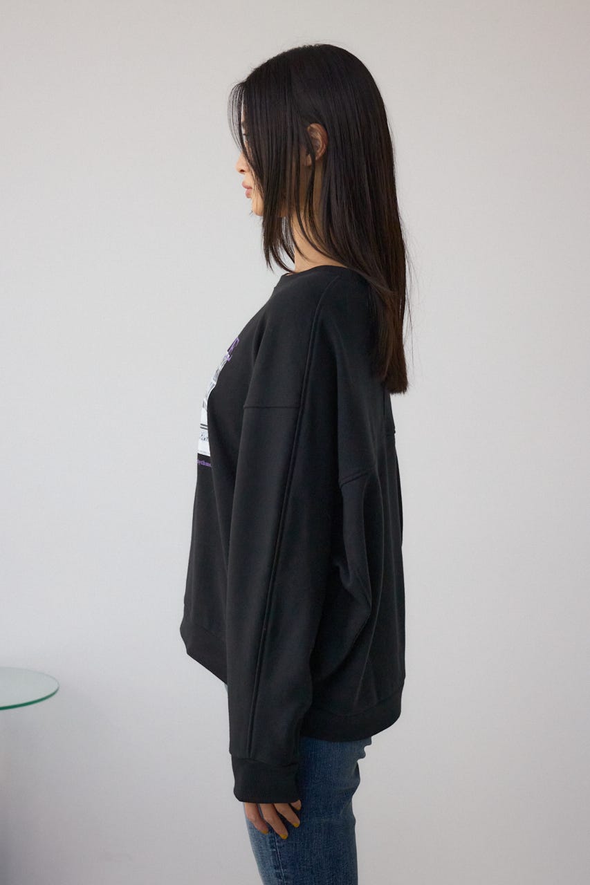 フォトプリントスウェット BLK FREE